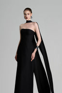 Strapless A-line Dress With Scarf Set for women, from GVLUX, The Viet Concept 