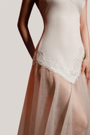 White Eau De Mer Silk & Mesh Nightgown for women, from DORO, the Viet Concept 
