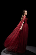 Esther Crystal-Embellished Silk Cape Evening Gown for women, from 21SIX, The Viet Concept