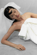 Bow Serenade Sculptural Pleated Mini Dress for women, from DAS LA VIE, The Viet Concept 