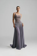Cinder Étoile Embellished Chiffon Gown for women, from DUONG ATELIER, The Viet Concept