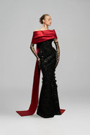 Narges Sequin Lace & Royal Taffeta Sculpted Evening Gown for women, from 21SIX, The Viet Concept