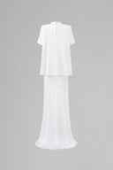 Mermaid High Neck Crystal Shimmer Silk Evening Gown for women, from IHF ATELIER, The Viet Concept