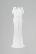 Mermaid High Neck Crystal Shimmer Silk Evening Gown for women, from IHF ATELIER, The Viet Concept