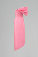 Pastel Pink Mermaid Evening Gown with Bustier & Draped Mullet Skirt for women, from IHF ATERLIER, The Viet Concept 