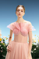 Rosemary Embellished Corset Mesh Evening Gown for women, from LINH PHUNG, The Viet Concept