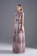 ROSEE de MATIN • Pleated Printed Maxi Dress