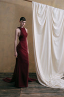 DUONG ATELIER • Valentina Halter Silk-Chiffon Floor-Length Dress