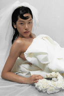 Bow Serenade Sculptural Pleated Mini Dress for women, from DAS LA VIE, The Viet Concept 