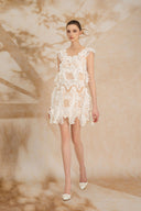 ROSEE de MATIN • BabyDoll White Mini Lace Dress