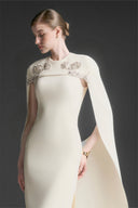 Nerisse Embroidered Veil Crepe Midi Dress for women, from MAISON DES COPAINS, The Viet Concept 