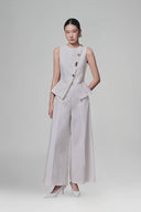 White Button-up Vest for women, from Keira Tong, The Viet Concept 