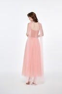 LUCILLA • Herin Crystal Embellished Strapless Tulle Midi Dress