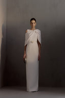 HA THANH VIET • Pernella Luxury White Poly Maxi Dress