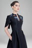 Madilyn A-line Slit Sleeved Zibeline Midi Dress for women, from Tiny Ink, The Viet Concept 