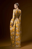 Aurélisse Gold Metallic Jacquard Trapeze Ballgown Dress for women, from IHF ATELIER, The Viet Concept
