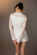 Layered Lace-Trim Peplum Shirt for women, from KEIRA TONG, The Viet Concept 