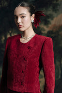 Aurelia Cropped Velvet Tailoring Jacket for women, from HOBB, The Viet Concept 