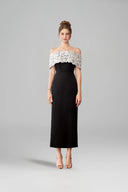 Florentia Pearl Embellished Noir Gown for women, from CALISTA, The Viet Concept