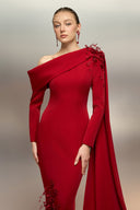Maison Fleur Asymmetric Crepe Maxi Gown for women, from 21SIX, The Viet Concept