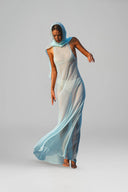 Natasha Étoile Draped Silk Maxi Dress for women, from HUELLEY ROSE, The Viet Concept