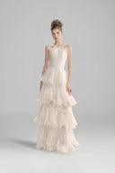LINH PHUNG • Reverie Ivory Sequin Lace Halter Gown