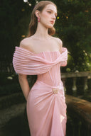 Tracy Beaded Off-Shoulder Chiffon Wrap Evening Dress for women, from LINH PHUNG, The Viet Concept