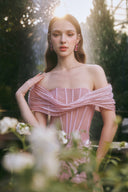 Tracy Beaded Off-Shoulder Chiffon Wrap Evening Dress for women, from LINH PHUNG, The Viet Concept