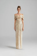 Zelia Off-Shoulder Sequin Chantilly Lace Evening Gown for women, from CALISTA, The Viet Concept