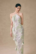 Water Lily 3D Floral Sequined Fishtail Maxi Dress for women, from VONTIER DE MONTIER, The Viet Concept