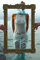 Natasha Étoile Draped Silk Maxi Dress for women, from HUELLEY ROSE, The Viet Concept