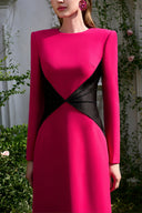 Fuchsia Crystal Waist A-Line Evening Gown for women, from IHF ATELIER, The Viet Concept 