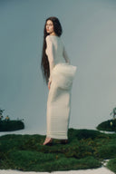 Galatea Blanca Liquid Sculpted Couture Dress for women, from LA VIERGE, The Viet Concept