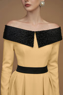 Crystal Embellished Off-Shoulder A-Line Silk Taffeta Evening Dress for women, from IHF ATELIER, The Viet Concept 