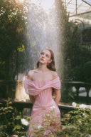 Tracy Beaded Off-Shoulder Chiffon Wrap Evening Dress for women, from LINH PHUNG, The Viet Concept