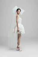 Gossamer Glow Chiffon Silk Mini Dress for women, from LINH DOAN, The Viet Concept 