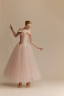 WHITE PLAN • Magnolia Couture Taffeta & Mesh Evening Gown