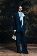Mill Sculpted High-Waisted Velvet Wide-Leg Trousers for women, from HOBB, The Viet Concept 