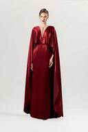 Celestia Crystal Cape Silk Column Gown for women, from GVLUX, The Viet Concept 