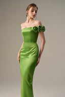 Advice Satin Silk Bustier Gown With Floral Appliqué for women, from IHF ATELIER, The Viet Concept