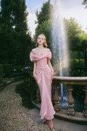 Tracy Beaded Off-Shoulder Chiffon Wrap Evening Dress for women, from LINH PHUNG, The Viet Concept