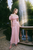 Tracy Beaded Off-Shoulder Chiffon Wrap Evening Dress for women, from LINH PHUNG, The Viet Concept