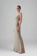 Silver Angeletta Maxi Dress for women, from LINH DOAN, The Viet Concept 