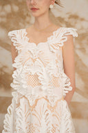 ROSEE de MATIN • BabyDoll White Mini Lace Dress