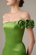 Advice Satin Silk Bustier Gown With Floral Appliqué for women, from IHF ATELIER, The Viet Concept