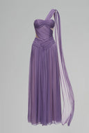Fiora Purple Chiffon Cape Evening Gown for women, from JOSEPHINE, The Viet Concept