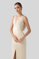 Serena Handcrafted Lace-Back Silk Evening Gown for women, from DANG PHONG DESIGNER, The Viet Concept