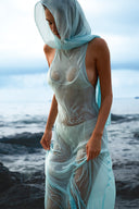 Natasha Étoile Draped Silk Maxi Dress for women, from HUELLEY ROSE, The Viet Concept