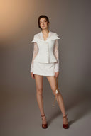 Layered Lace-Trim Peplum Shirt for women, from KEIRA TONG, The Viet Concept 