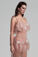 Nude Pink Sylvara Maxi Dress for women, from POEM, The Viet Concept 